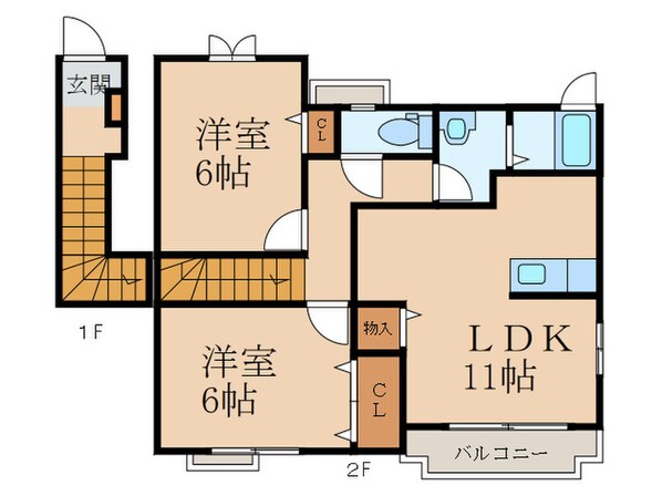 ソレ－ユ上曽根Ｂの物件間取画像